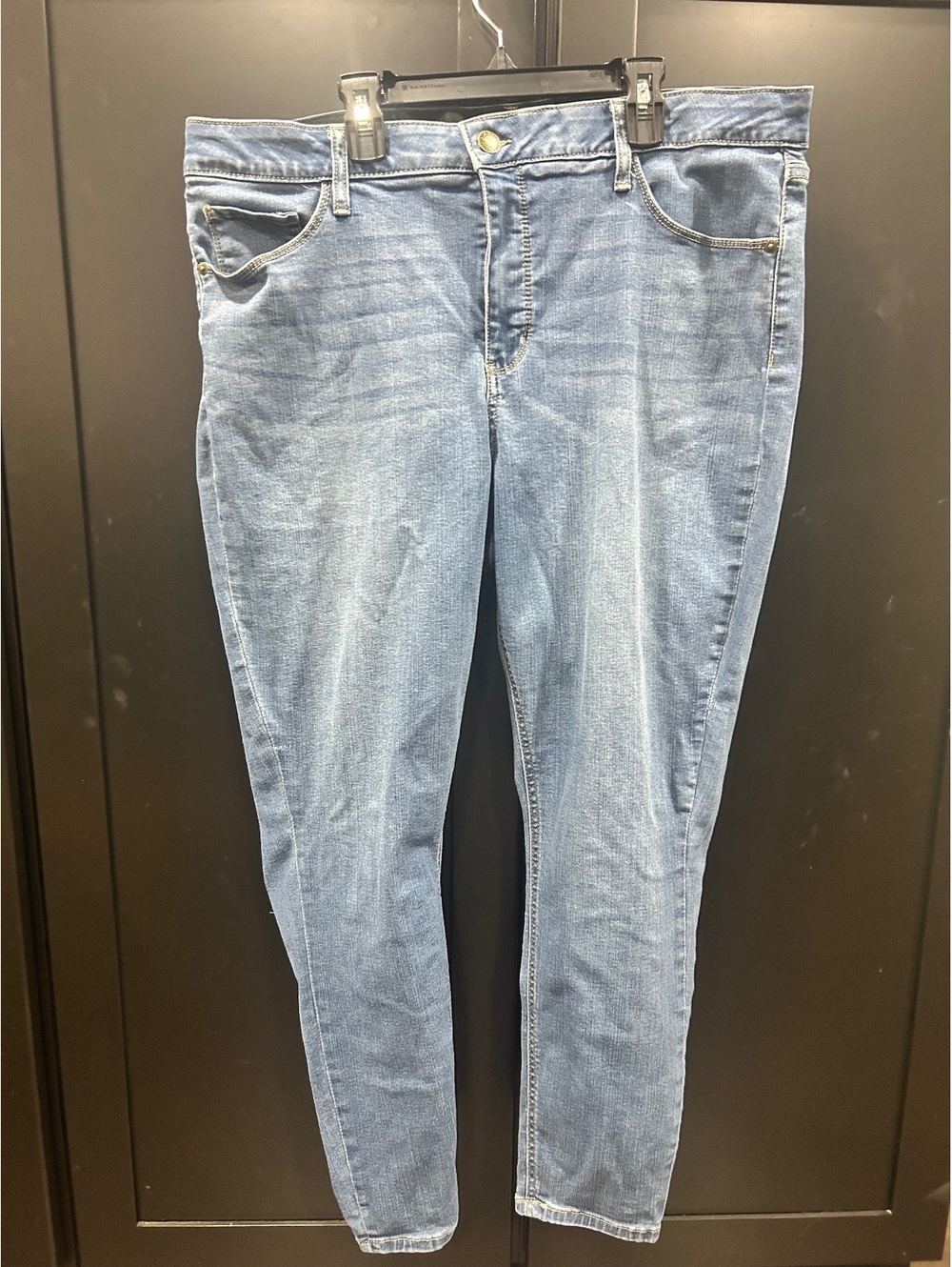 AVA & VIV Women's Light Blue Skinny Jeans Size 18W